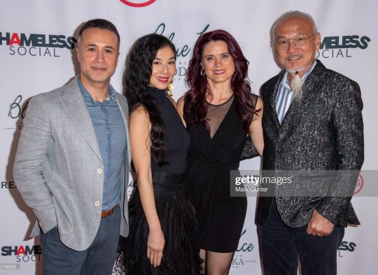 LOS ANGELES, CALIFORNIA - FEBRUARY 02: Claudio Rojas, Sangeeta Kaur, Nathalie Bonin and Hai Kaur attend the red carpet for Breaking Hits x Tripp Grammy Celebration at Art Beyond Survival on February 02, 2023 in Los Angeles, California. (Photo by Mark Gunter/Getty Images for Breaking Hits Inc.)